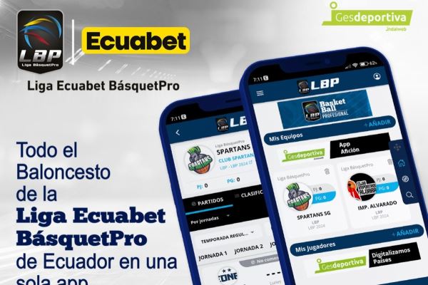 The new Liga Ecuabet Basquet Pro App is now available